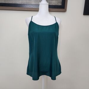 J. Crew Factory Emerald Green Silk Cami